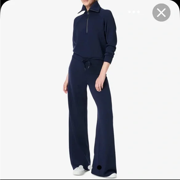 Spanx AirEssentials Half Zip — Classic/Timeless Navy, XL - Picture 2 of 3